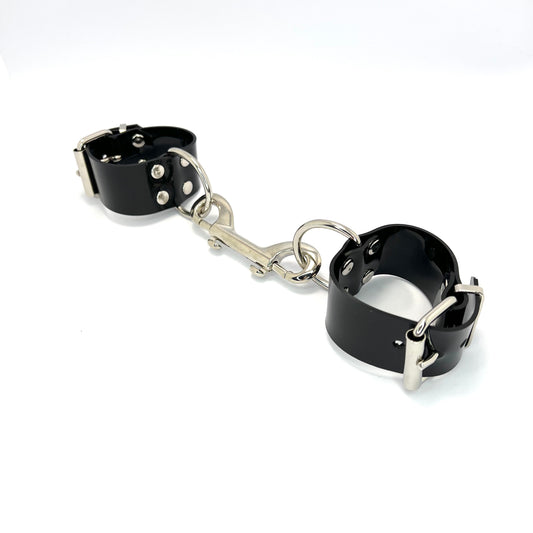 Black Handcuffs on a white background